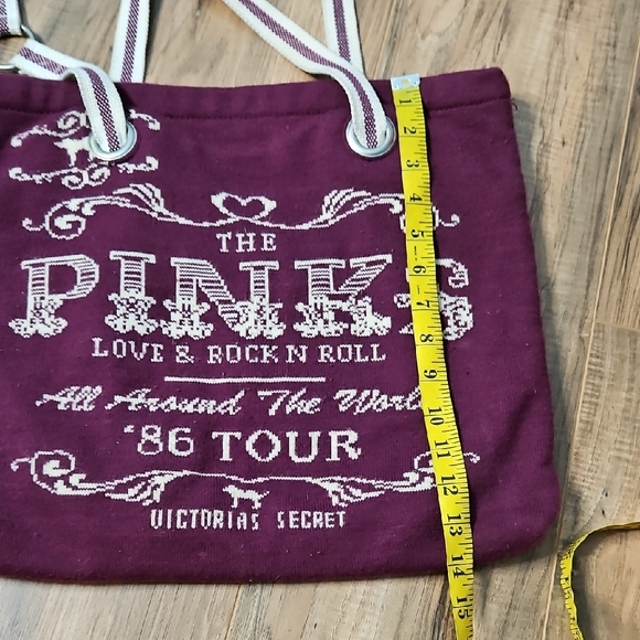 Vintage Victoria's Secret Pink Tote Bag - Purple Burgandy And Cream - Picture 4 of 15